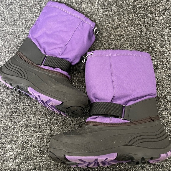 Kamik Rocket Snow Boot Purple Black Waterproof Winter Zylex Liner Girl’s Size 4 - Picture 6 of 9